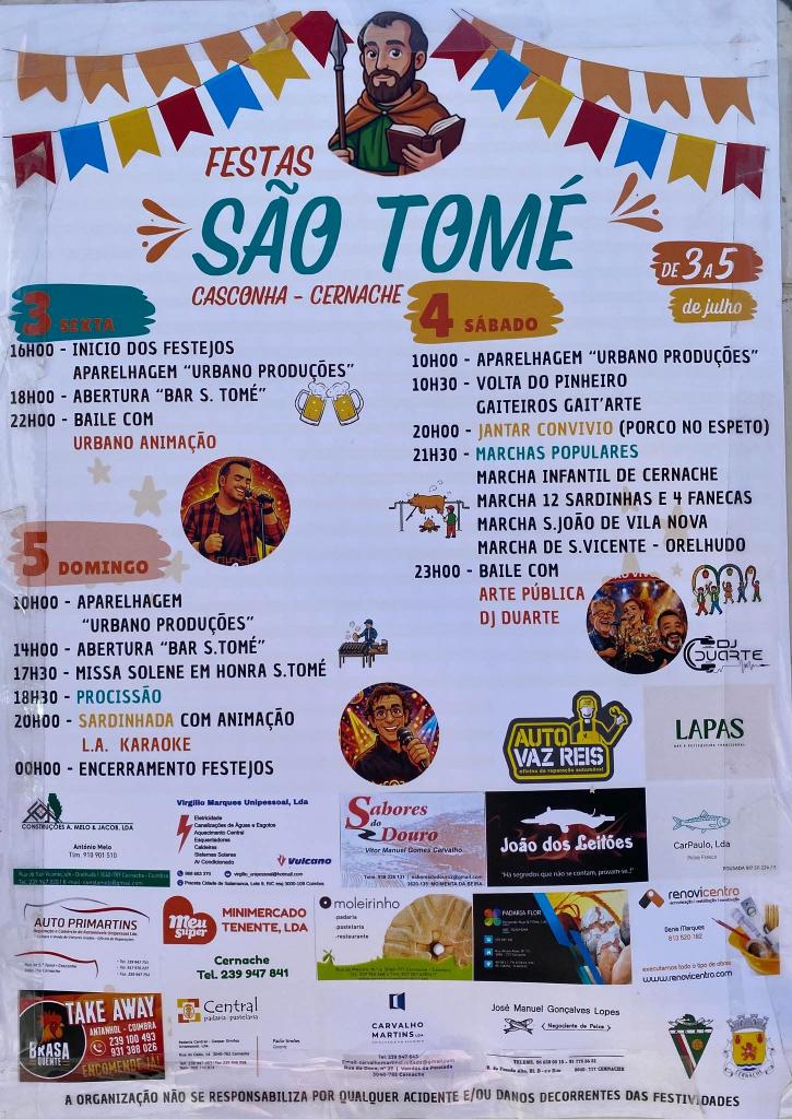 Festa S. Tom&eacute; - Casconha 2026