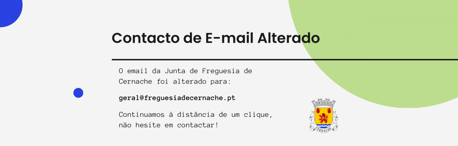 Atualiza&ccedil;&atilde;o de Contacto E-mail Oficial